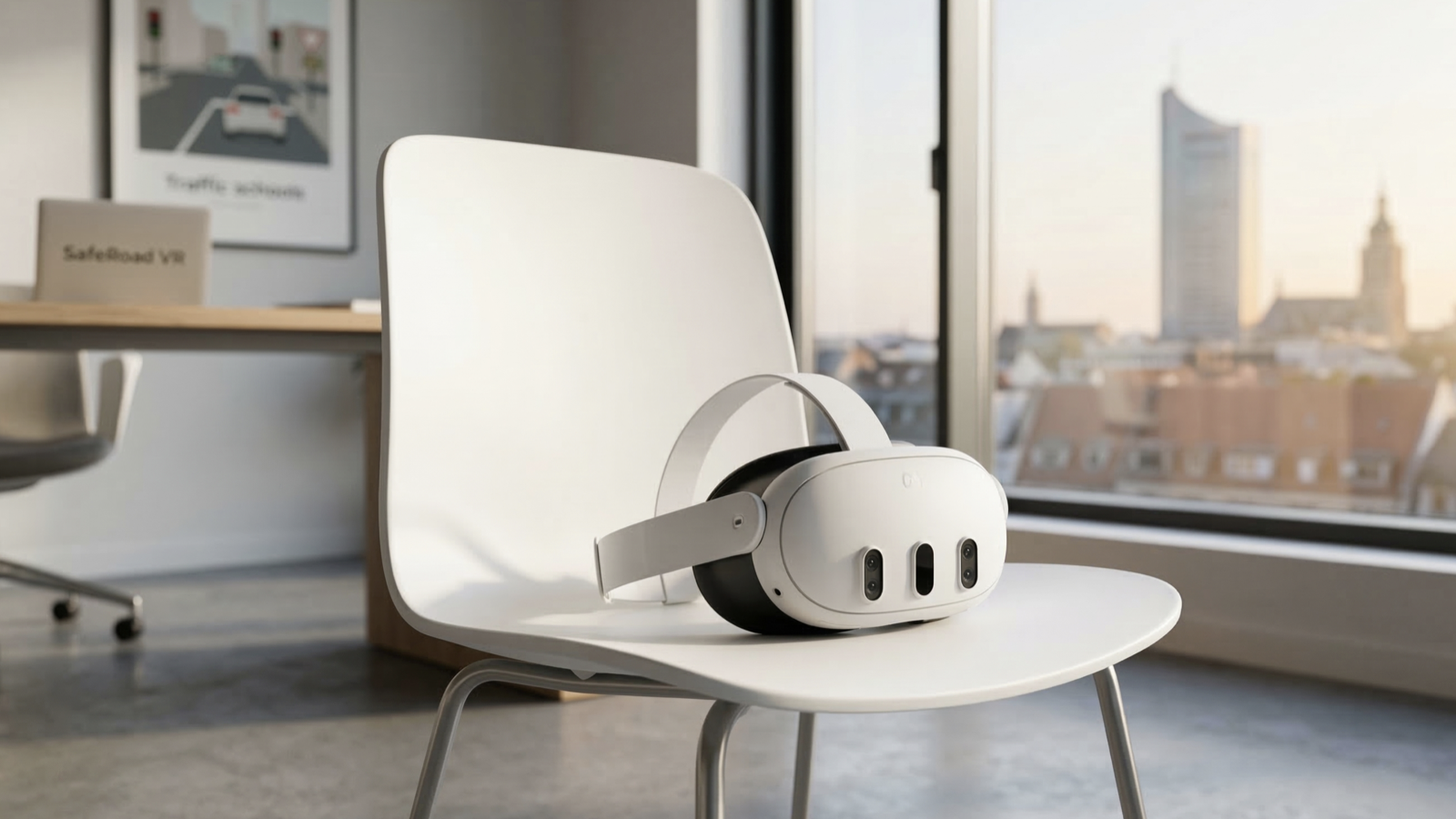 Meta Quest 3S VR-Headset im Büro