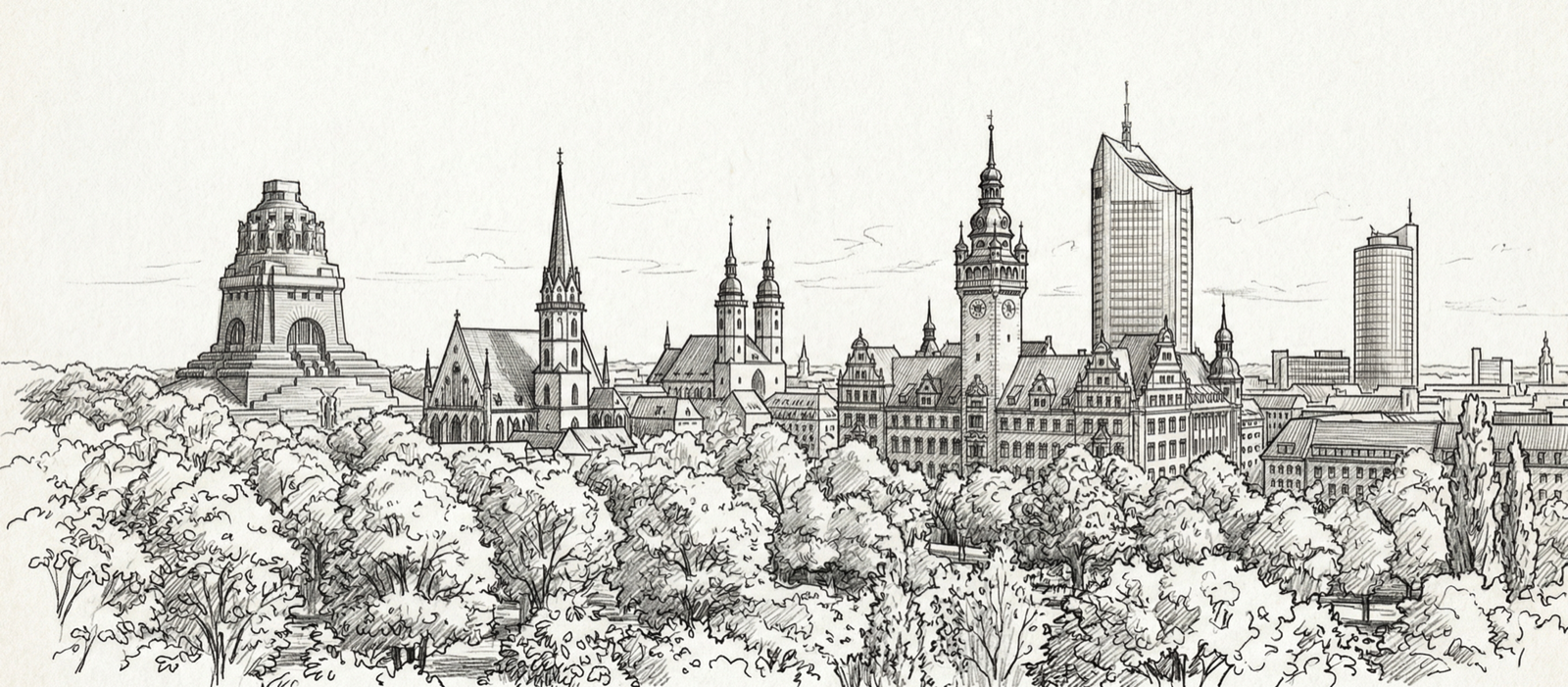 Leipzig Skyline